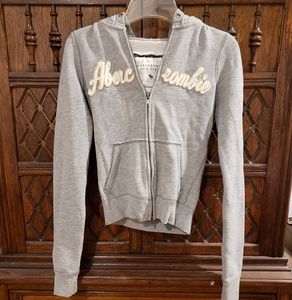 Gray Abercrombie zipper jacket